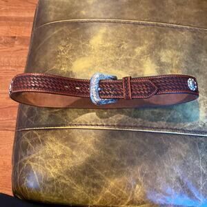 3D leather and bling belt